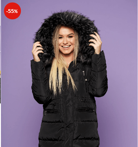 reducere 55% geaca dama